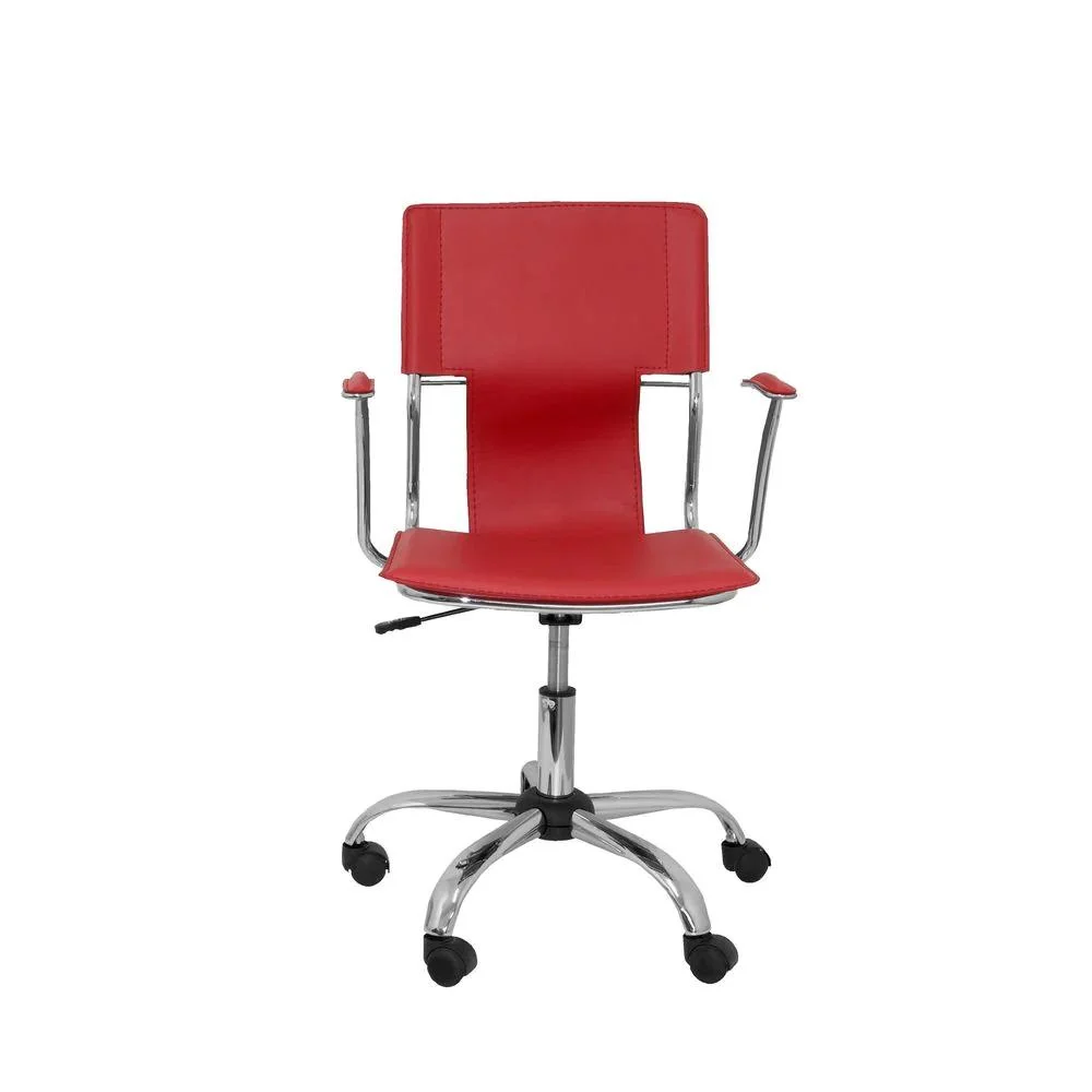 Imagem 2 de 5 do produto Cadeira Diretor Executiva Em Couro Pvc Vermelha Pelegrin Pel-6011