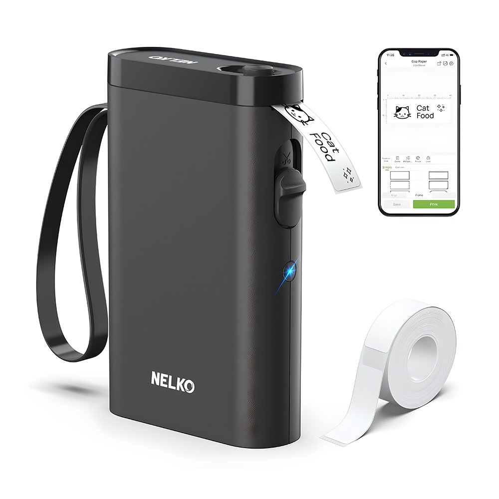 Impressora Etiquetas Nelko P21 Bluetooth Portátil Com Fita