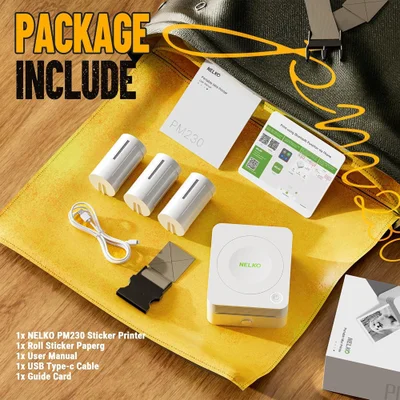 Impressora Etiquetas Nelko Pm230 Bluet Portátil Kit 3 Rolos — foto 5
