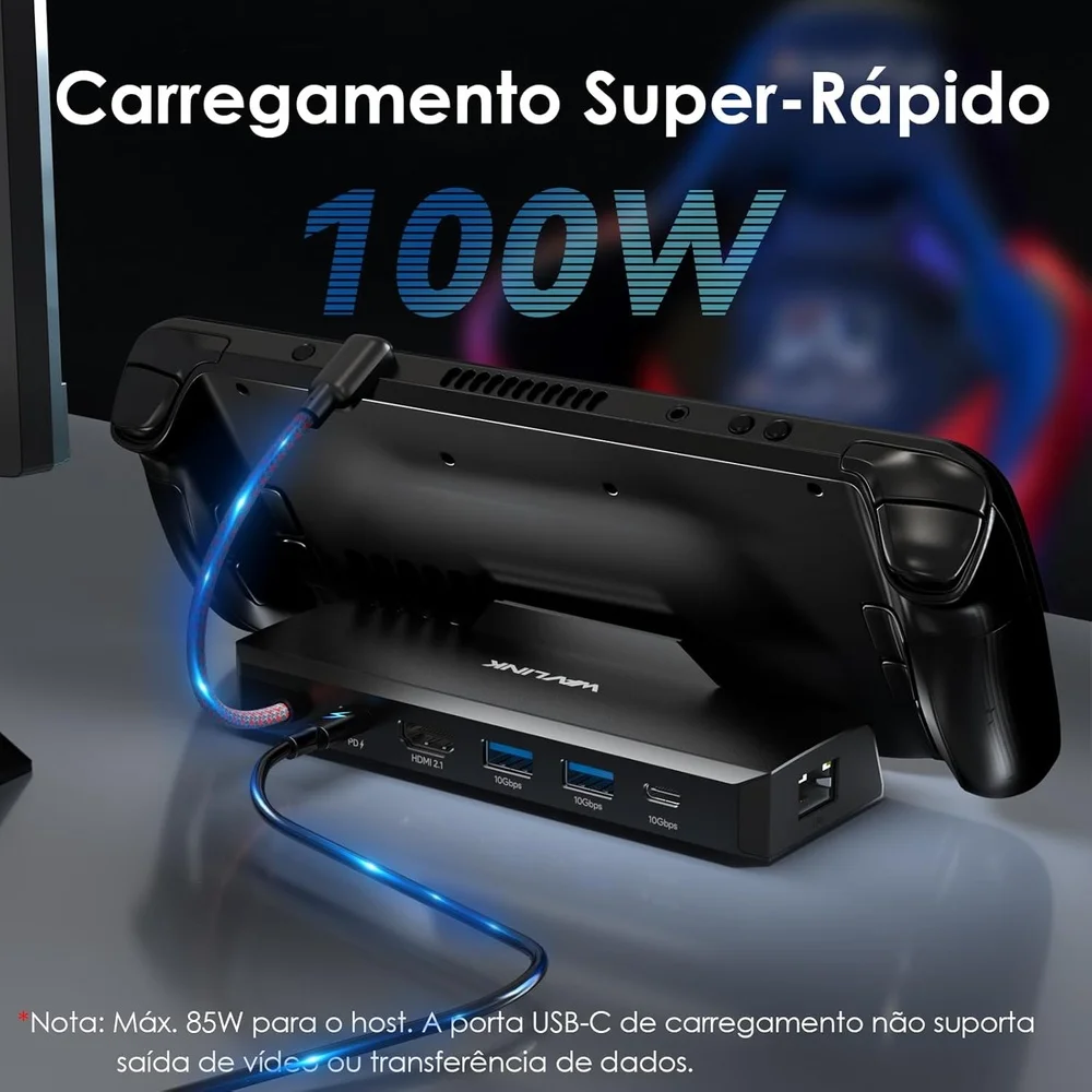 Imagem 2 de 5 do produto Wavlink Docking Station 6 Em 1 Steam Deck Rog Ally 4k HDMI
