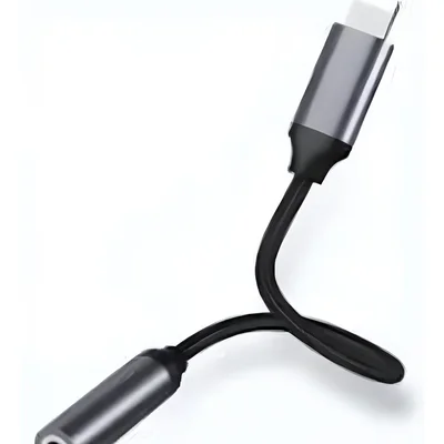 Conversor De Áudio 3.5 Zhq19 H'maston - Lightning P/ Fone Preto