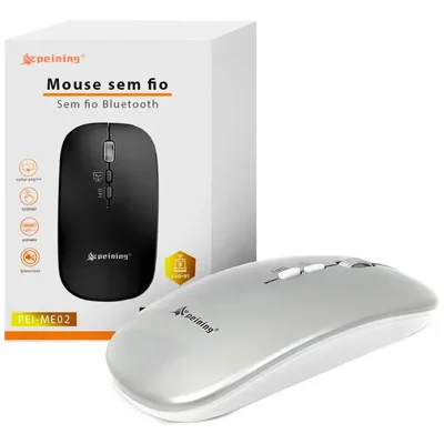 Mouse Home Office Moderno Ultrafino Sem Fio Recarregável Cor Cinza
