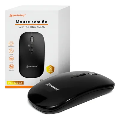 Mouse Sem Fio Bluetooth Wireless Luzes RGB Recarregavél