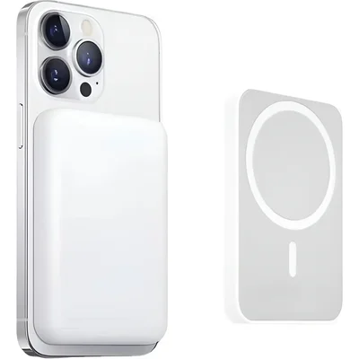 Carregador Magsafe 15w 5000mah Compatível Iphone + Nf Branco