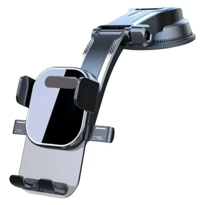 Suporte Celular Veicular Ventosa Articulado Painel Universal Cor Preto