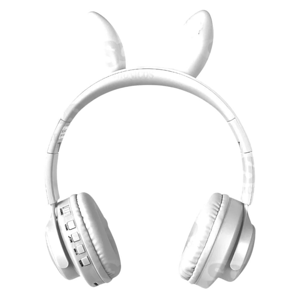 Imagem 3 de 4 do produto Headphone Sem Fio Bluetooth Coelinho LED El-1505 Cor Branco
